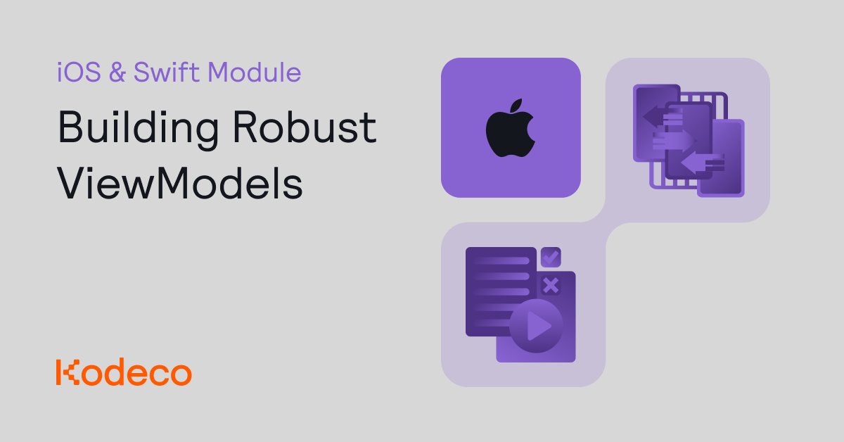 kodecodev's tweet image. 💡 Level Up Your SwiftUI ViewModels! 💡

✅ Organize ViewModels for clean architecture
✅ Manage state efficiently
✅ Improve code reusability and testability

📚 Available now for free to subscribers: kodeco.com/ios/paths/cont… 

#SwiftUI #iOSDevelopment #Kodeco #BuildBetterApps