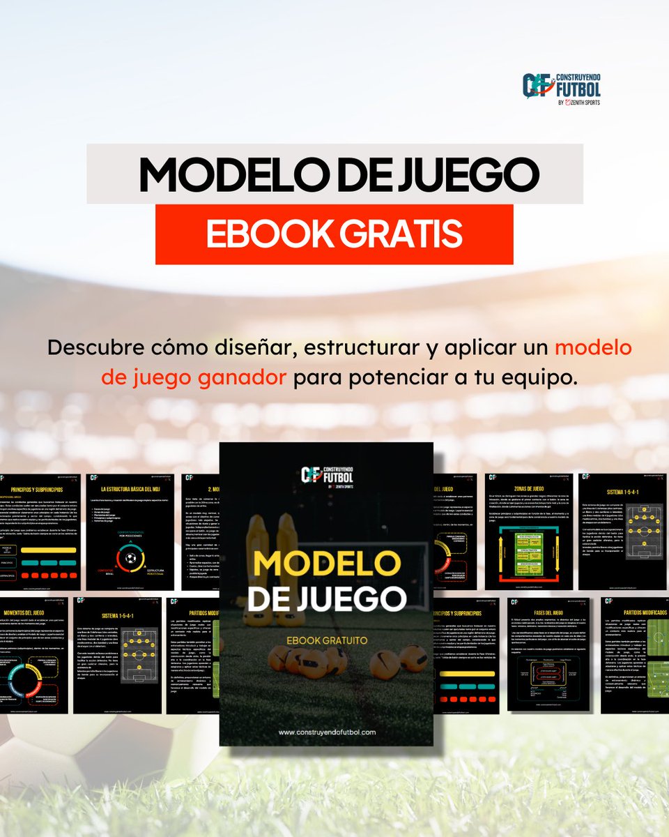 📢 EBOOK GRATIS - MODELO DE JUEGO 📢

Si quieres descubrir los aspectos clave de la construcción de un Modelo de Juego y los Sistemas, este ebook es para ti.

Consigue el Ebook en 3 sencillos pasos:

✅Síguenos en <a href="/construyefutbol/">Orientación Académica Zenith Sports</a>
✅Menciona a 2 amig@s 
✅RT a esta publicación