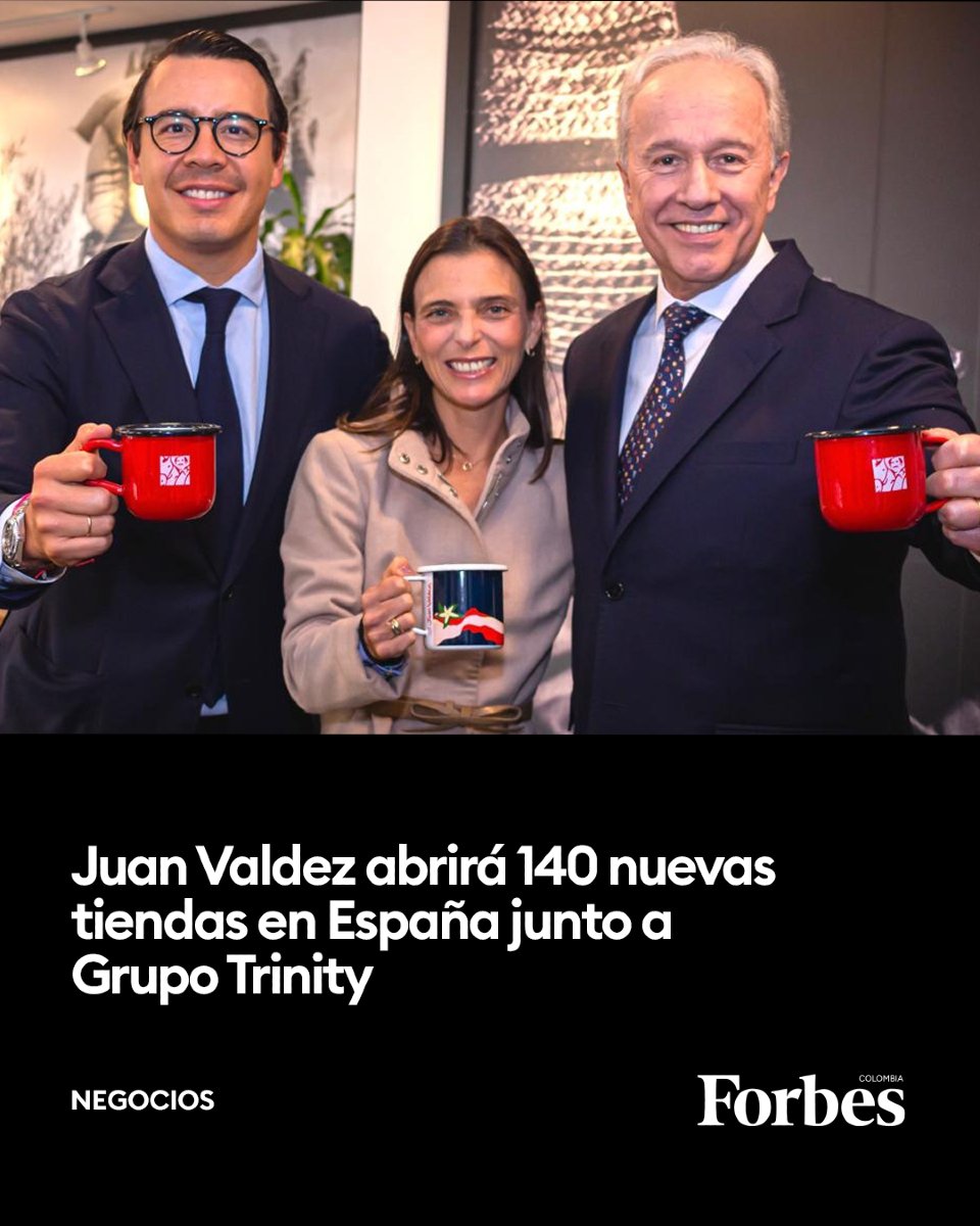 ¡El café colombiano conquistará España! Juan Valdez ha dado un nuevo paso en su estrategia global al anunciar una alianza con Grupo Trinity para acelerar su expansión en el mercado español. 👉f.mtr.cool/jmlhgajwlj