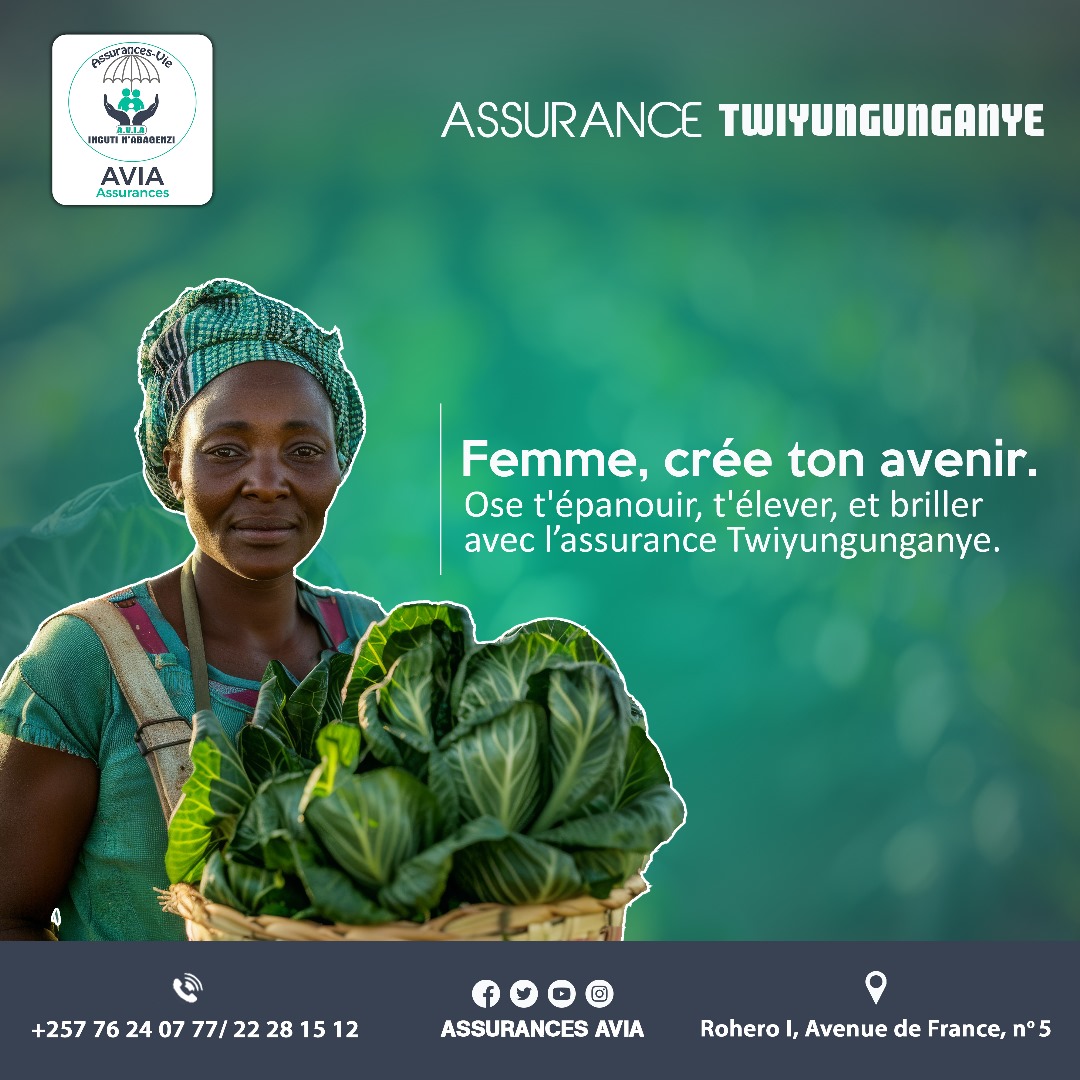 L'assurance Twiyungunganye,la clé de l'épanouissement de la femme.
#assurance_twiyungunganye 
#assurance_AVIA