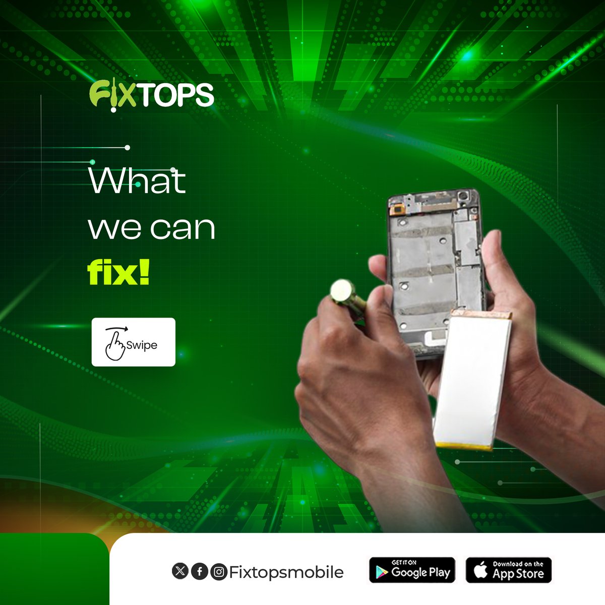 FixtopsNG's tweet image. GET YOUR DEVICE FIXED WITH US!
Is your phone or tablet in need of repair? We&apos;ve got you covered!

Don&apos;t let a broken device ruin your day! Bring it to us and we&apos;ll get it working like new!

#FixMyDevice #ScreenReplacement #GadgetFix #TechSupport #RepairService #FixtopsNigeria