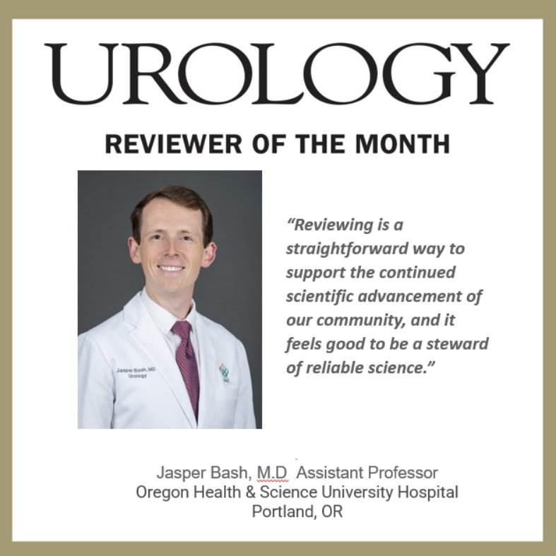 Introducing the Reviewer of the Month Jasper Bash. Dr. Bash is a Men’s Health and Fertility urologist at OHSU in Portland, OR, where he studies the impact of environmental exposures on male fertility.