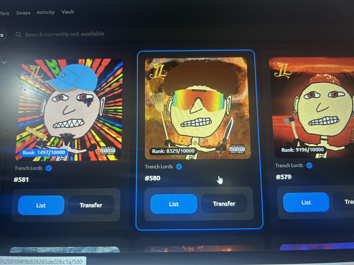 <a href="/1312_NFT/">Trench Lords NFT</a> <a href="/paint_swap/">paintswap</a> Thanks mate i got all 10🤩