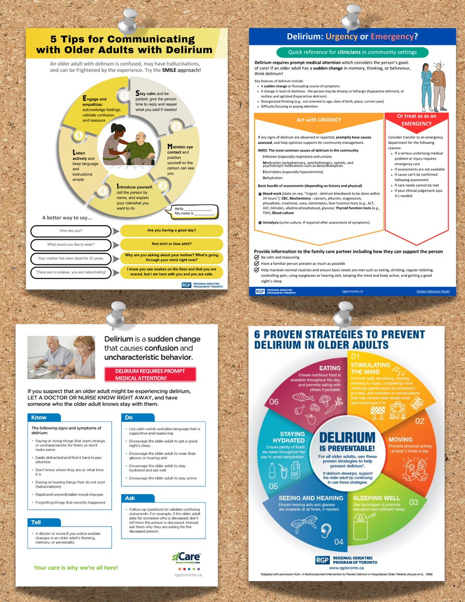 By implementing best practices in delirium care, you are making a difference to the health outcomes of older adults. Our posters/handouts can support your initiatives, and help you spread awareness about delirium. Which one will you choose for #WDAD2025? tinyurl.com/tnuw7ubx