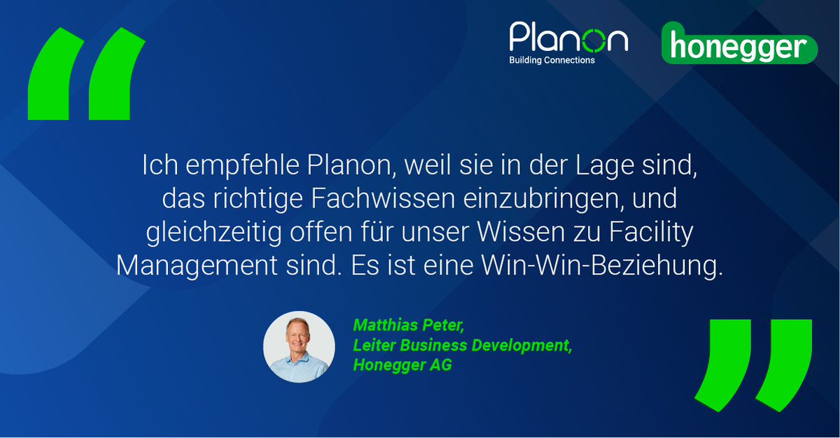 Lucas Wieland (@lucaswld_iwms) on Twitter photo Planon hilft der <a href="/Honegger/">Arthur Honegger </a> AG dabei, Workflows zu rationalisieren, die Servicequalität zu verbessern und die Wettbewerbsfähigkeit zu steigern, wobei die Nachhaltigkeit im Vordergrund steht.
🔗 Erfahren Sie mehr: read.planonsoftware.com/MSDe7VX3hj3D Planon hilft der <a href="/Honegger/">Arthur Honegger </a> AG dabei, Workflows zu rationalisieren, die Servicequalität zu verbessern und die Wettbewerbsfähigkeit zu steigern, wobei die Nachhaltigkeit im Vordergrund steht.
🔗 Erfahren Sie mehr: read.planonsoftware.com/MSDe7VX3hj3D