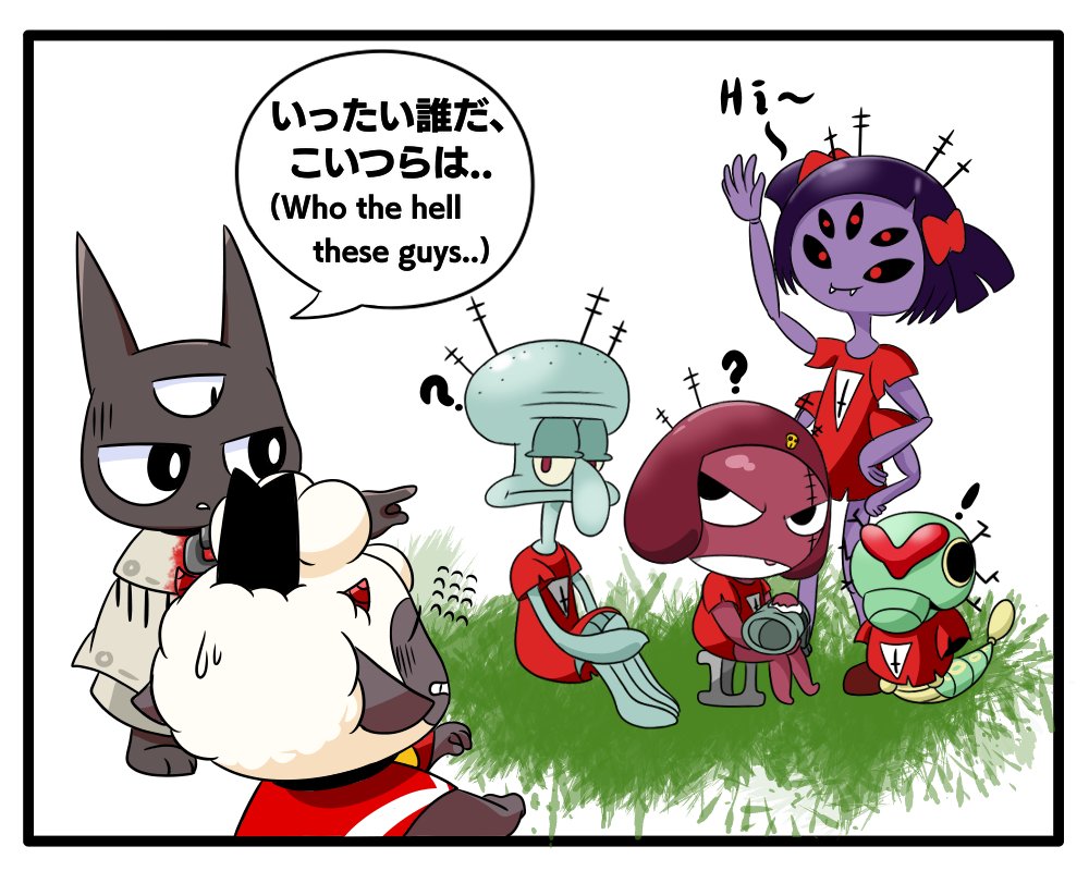 #cultofthelamb #cultofthelambfanart #cotl #narilamb 
散歩の目的 🤭oO(🐑❤️🐈‍⬛)