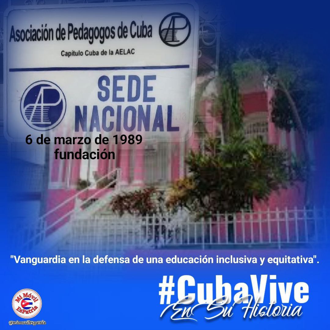 le desea una felicitación a la Asociación de Pedagogos de Cuba en su aniversario 36 de  constituida, agrupa a los profesionales dedicados a la docencia, la investigación y otras actividades relacionadas con las ciencias pedagógicas.