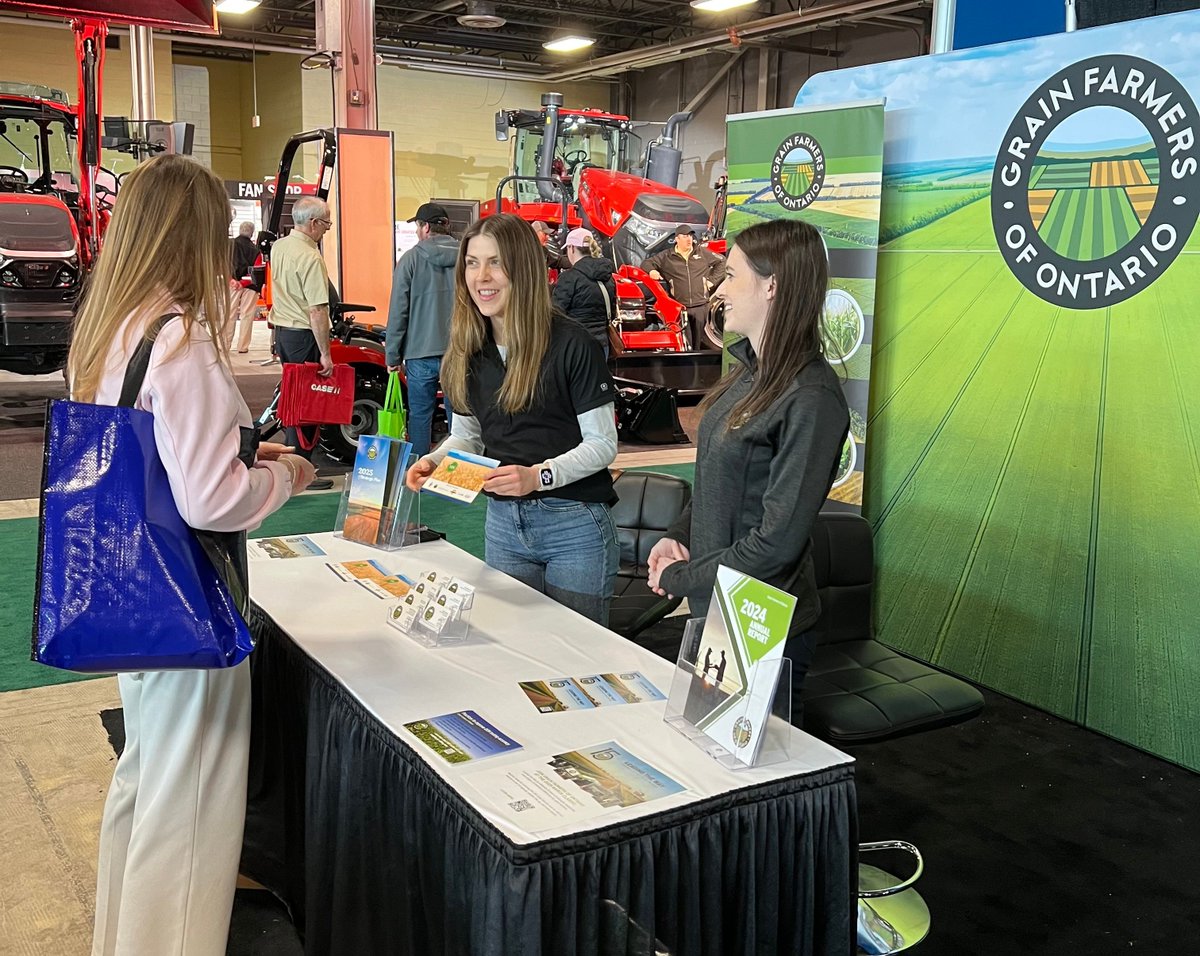 Grain Farmers of Ontario is at the <a href="/LdnFarmShow/">London Farm Show</a> this week🌾🚜  Stop by booth 724V to say hi and learn more about the exciting programs and events we've got going on for 2025! #LdnFarmShow