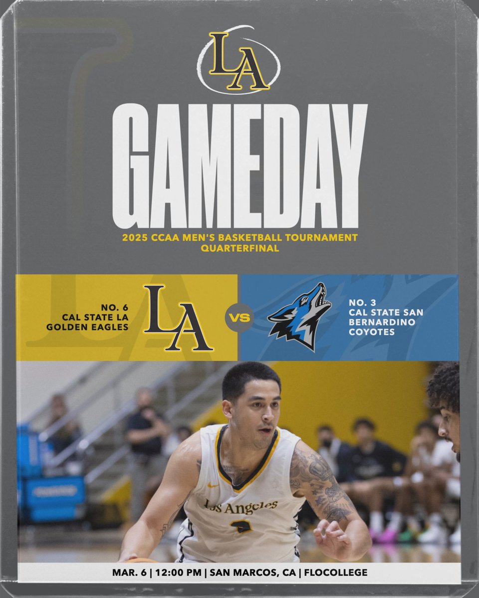 Back to defend our title. 👑 

2025 CCAA Tournament Quarterfinal
🆚 Cal State San Bernardino 
⏰ 12 PM PT
📍 The Sports Center | San Marcos
📺 @flocollege

#WeAreLA // #postCCAAson