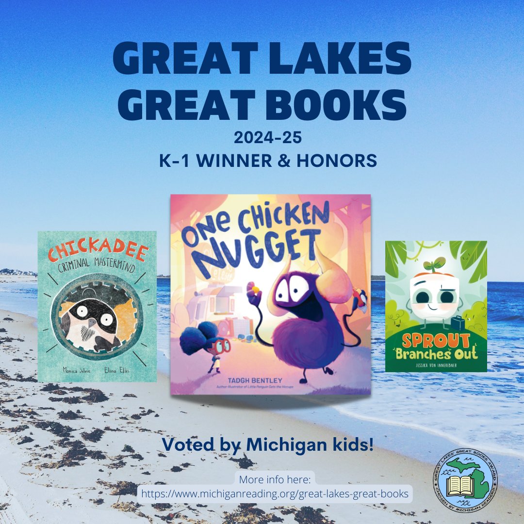 Michigan Great Lakes Great Books Award (@michglgbooks) on Twitter photo Congratulations to our K-1 winners and honors for 2024-25! <a href="/michiganreading/">Mich Reading Assoc</a>
Winner: <a href="/tadghbentley/">Tadgh Bentley</a> Congratulations to our K-1 winners and honors for 2024-25! <a href="/michiganreading/">Mich Reading Assoc</a>
Winner: <a href="/tadghbentley/">Tadgh Bentley</a>