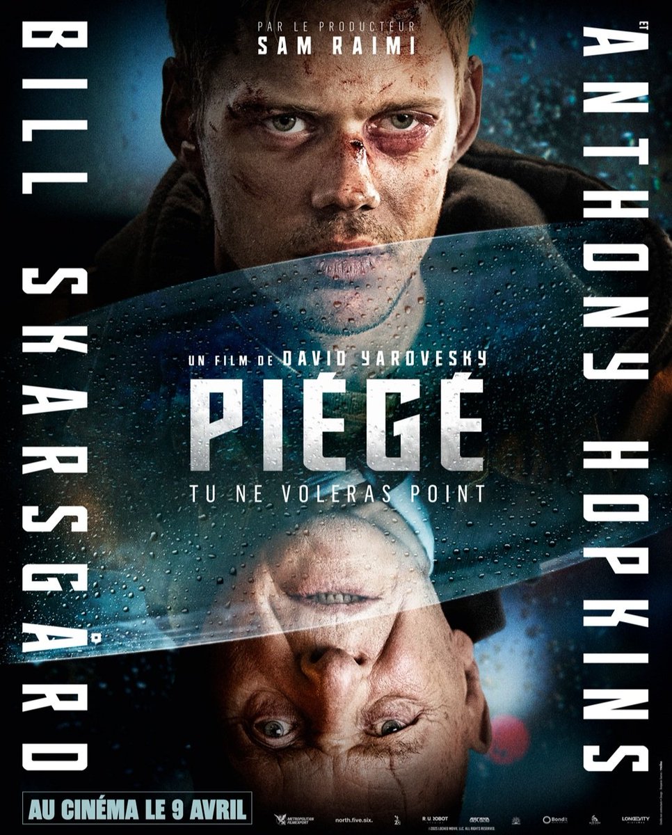 FuckCinephiles's tweet image. Affiches FR pour #Piégé de David Yarovesky avec Bill Skarsgård et Anthony Hopkins, en salles dès le 9 avril prochain.