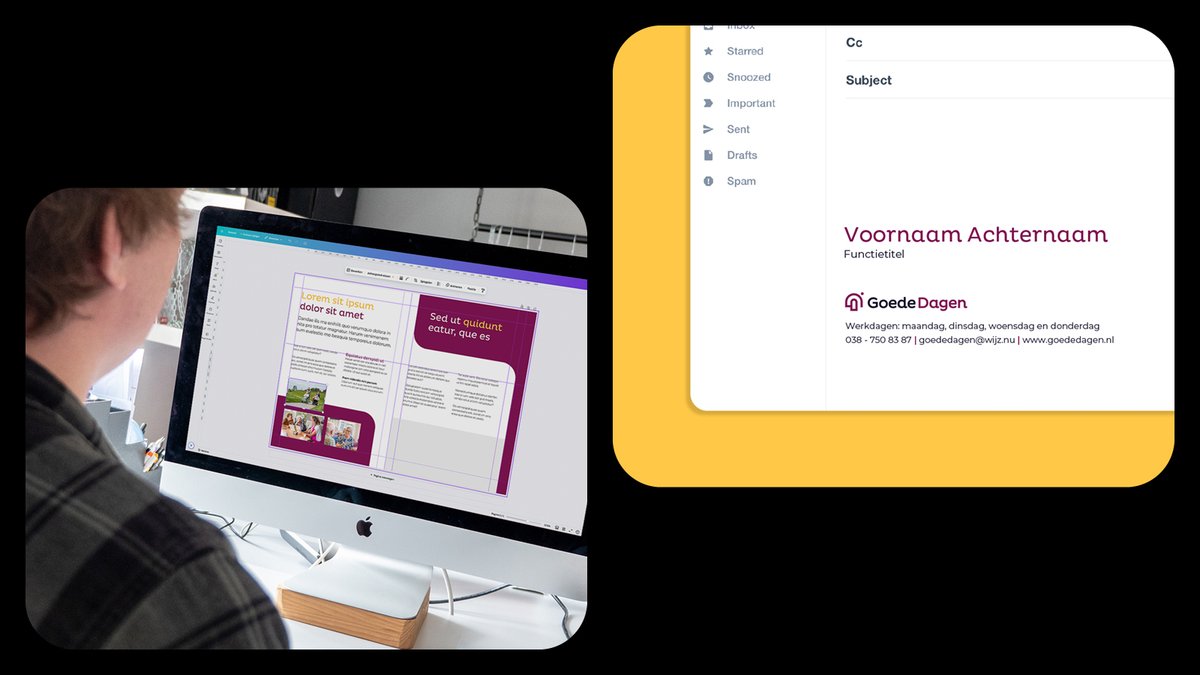 VORMSHOP038's tweet photo. HUISSTIJLMIDDELEN VOOR GOEDE DAGEN

Een mooi initiatief! Die we al eerder een mooie, huiselijke visuele identiteit gaven. Én nu mochten we het uitwerken naar huisstijlmiddelen. 

Lees meer: https://t.co/ZHFlq8Xelx 

#grafischontwerp https://t.co/DdVpqYcdT7
