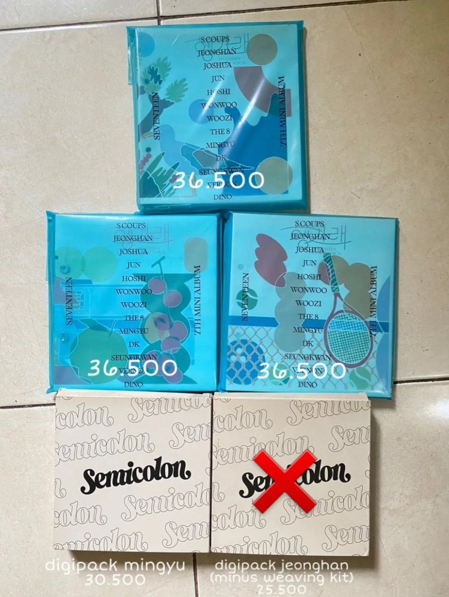 #wts

album only seventeen henggarae &amp; semicolon

⋆ready ina, banjarmasin
⋆cek condi bisa dm
⋆bisa oren (exc. adm)

takeall 120.000