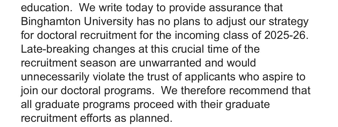 John Swierk (@swierklab) on Twitter photo Feeling proud of <a href="/binghamtonu/">Binghamton University</a> today for assuring that graduate student admissions continue unaffected and that we deliver on our commitments to admitted students! Feeling proud of <a href="/binghamtonu/">Binghamton University</a> today for assuring that graduate student admissions continue unaffected and that we deliver on our commitments to admitted students!