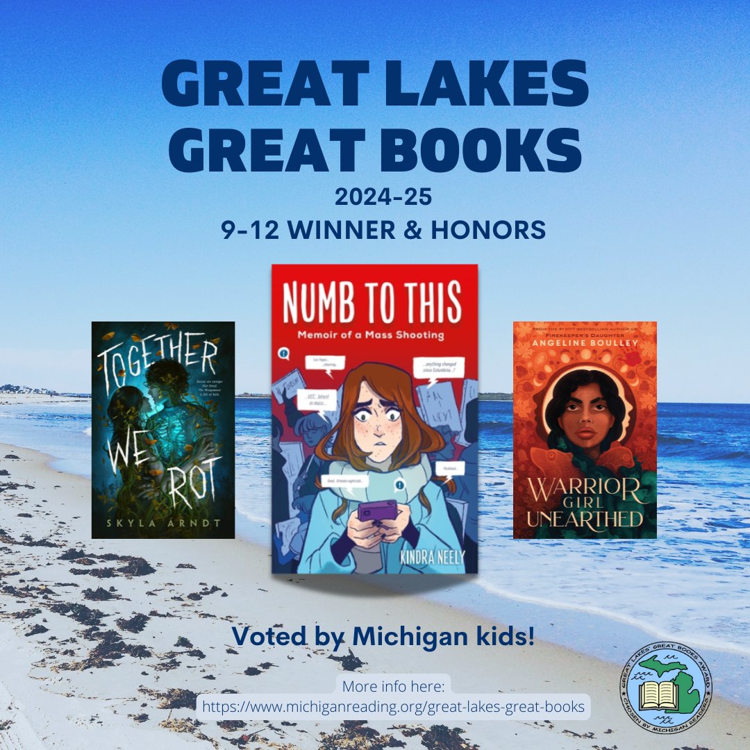 Michigan Great Lakes Great Books Award (@michglgbooks) on Twitter photo Congratulations to our 9-12 winners and honors for 2024-25! <a href="/michiganreading/">Mich Reading Assoc</a>
Winner: <a href="/KindraNeely/">Kindra Neely</a>
Honors: <a href="/ArndtSkyla/">Skyla Arndt (Updates Only)</a> <a href="/FineAngeline/">Angeline Boulley - #FIREKEEPERSDAUGHTER</a> Congratulations to our 9-12 winners and honors for 2024-25! <a href="/michiganreading/">Mich Reading Assoc</a>
Winner: <a href="/KindraNeely/">Kindra Neely</a>
Honors: <a href="/ArndtSkyla/">Skyla Arndt (Updates Only)</a> <a href="/FineAngeline/">Angeline Boulley - #FIREKEEPERSDAUGHTER</a>