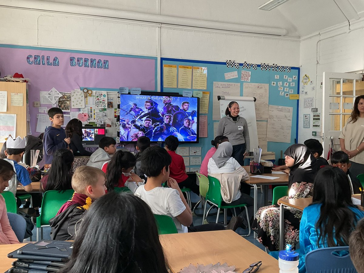 MayflowerSch's tweet image. Ronai Gittens, Casting Assistant,  came to visit #Year5 for #worldofworkweek #woww. #Hockney had a great time learning about ‘the business’ and got to try out an actual casting audition.