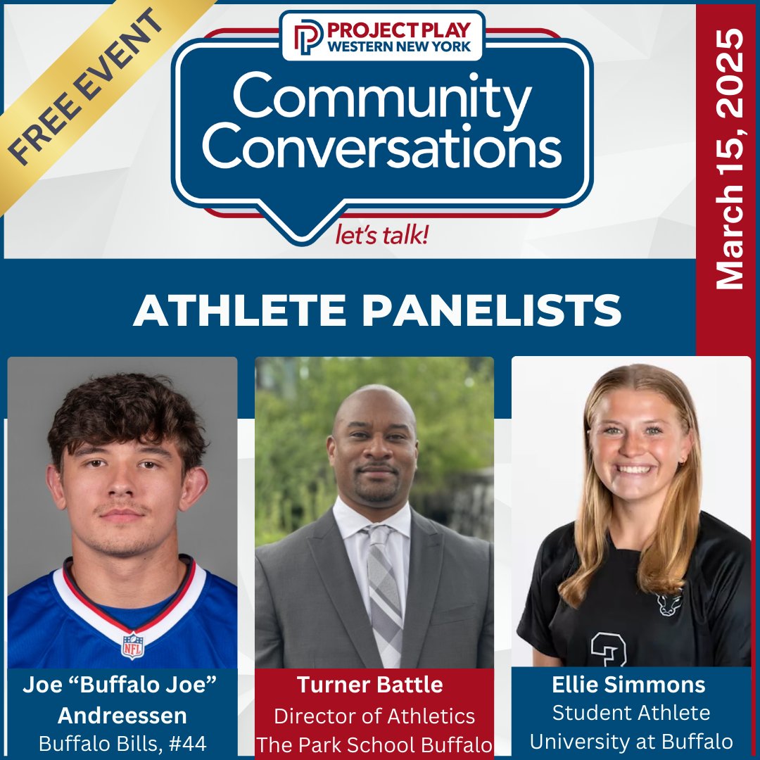 Meet our Athlete Panel!

Join us for our FREE Community Conversations event on March 15. Register today! projectplaywny.org/community-conv…