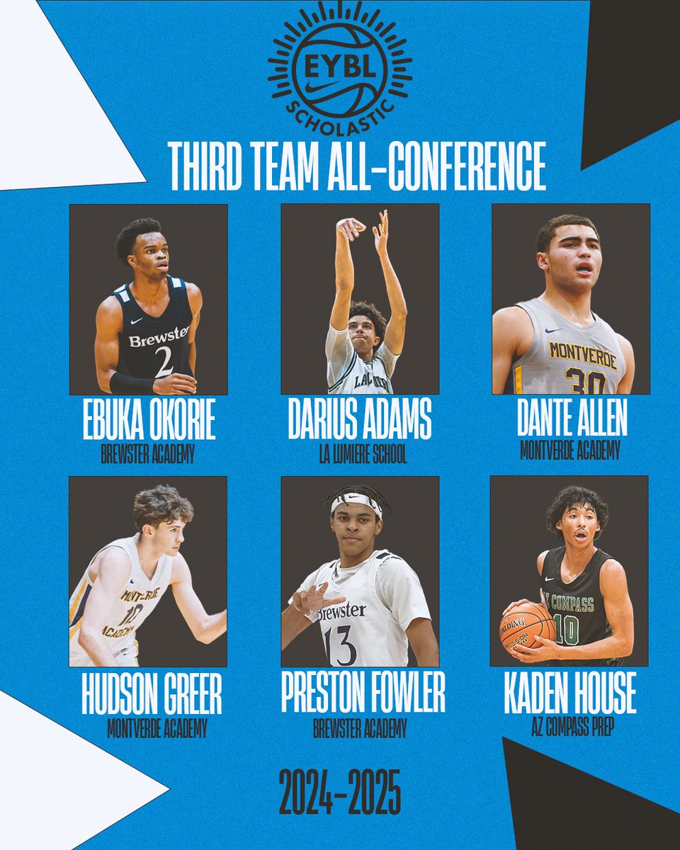 Presenting your 2024-2025 EYBL Scholastic All-Conference Teams 🫡 #eyblscholastic