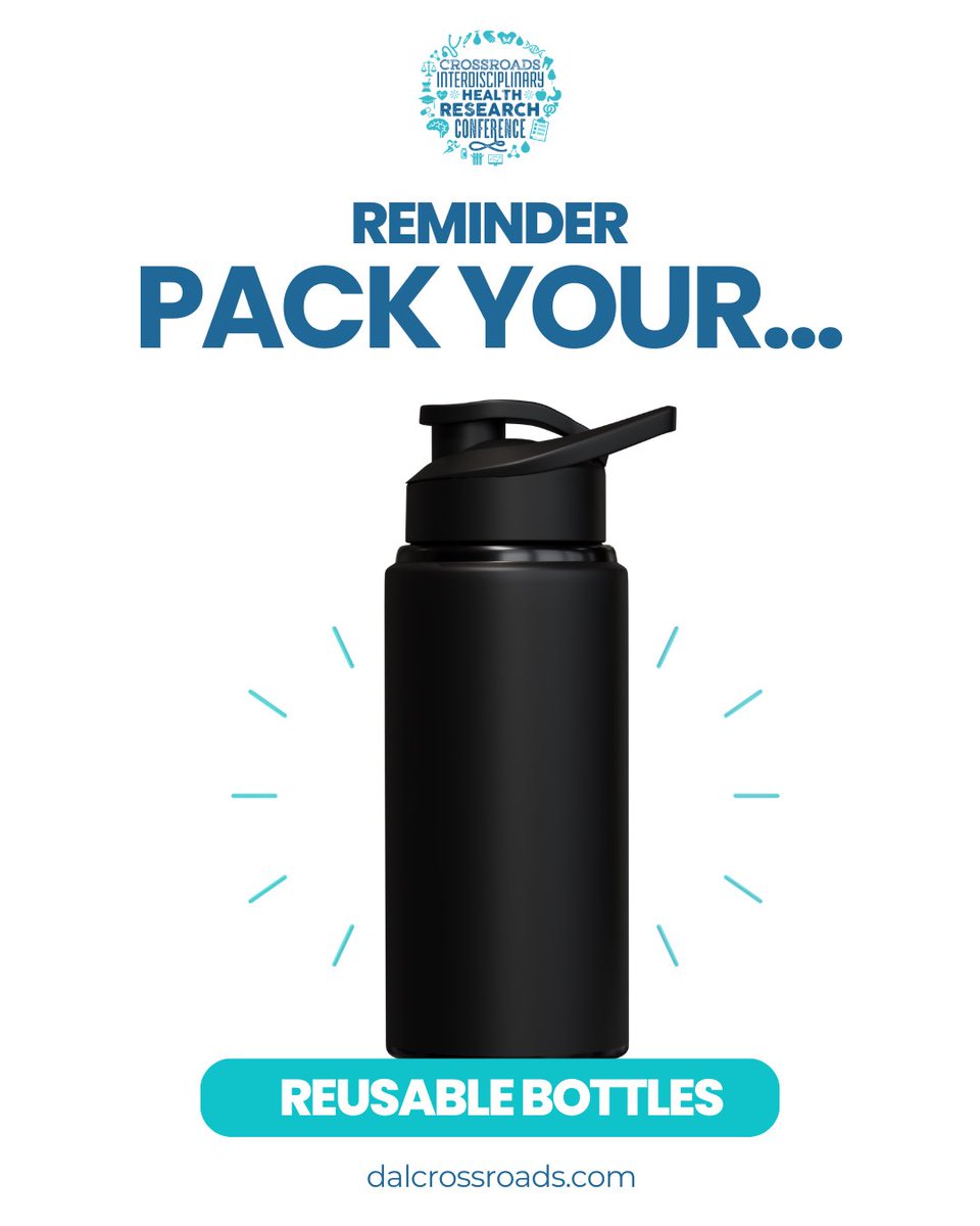 Tomorrow is the BIG DAY! Reminder to all to bring a reusable water bottle to the conference Friday and Saturday so that we can stay SUSTAINABLE together. 🌍💧

#dalcrossroads 🩵