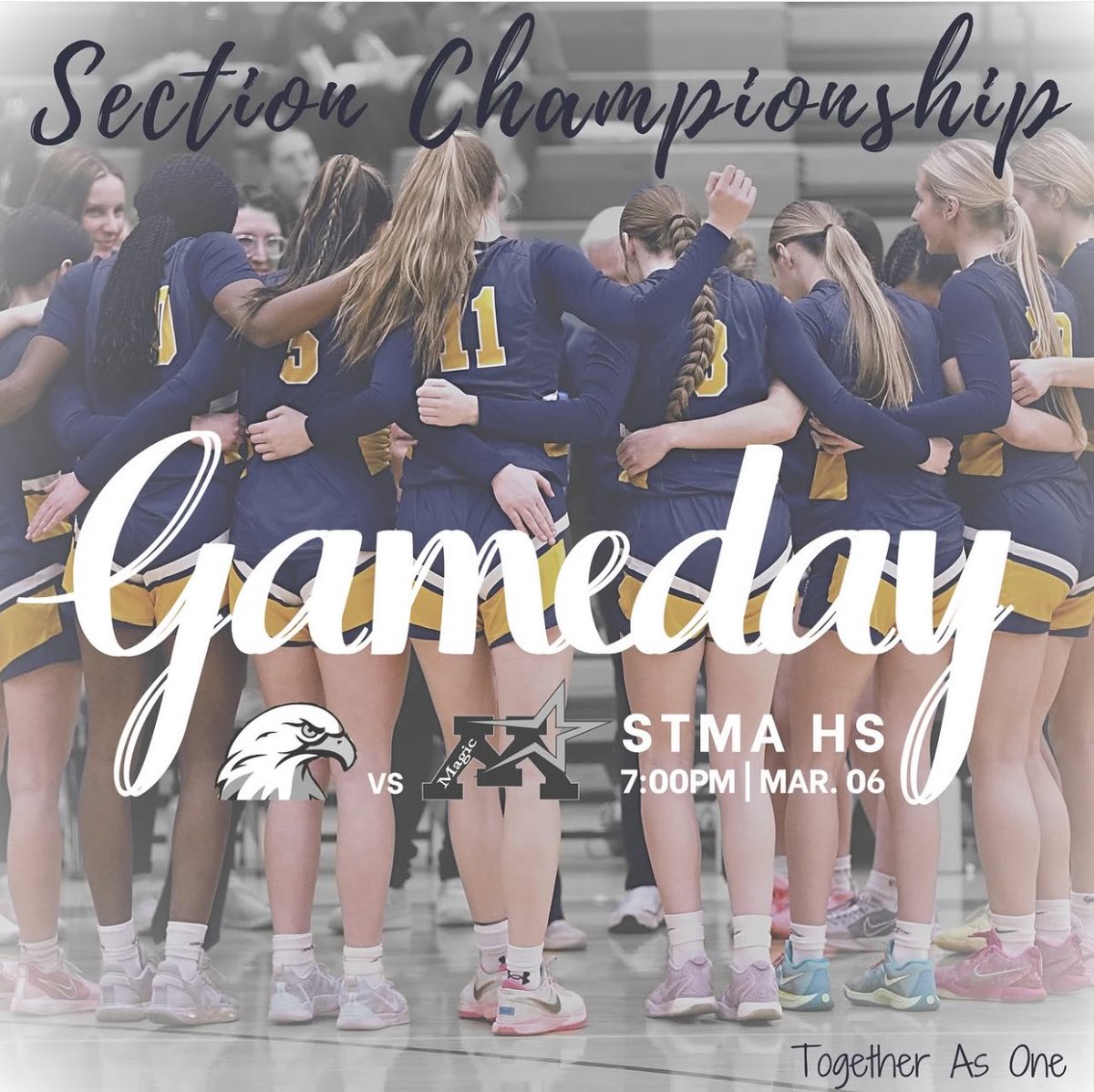 🚨#TGGB Game Day - 5AAA Championship 🦅
🏀 vs. <a href="/MontiGirlsBBall/">MontiGirlsBB</a> 
⌚️ 7:00pm
📍 St. Michael Albertville HS