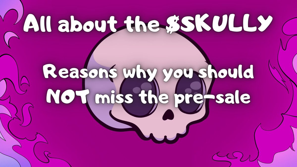 🚨Only ~2 days left from the $SKULLY Pre-sale
Let’s go through all the details to see why you do not want to miss out! Give it a read: you won't regret!

What is $SKULLY?
$SKULLY is a revolutionary token that will reward its holders in multiple, fun ways. We are creating