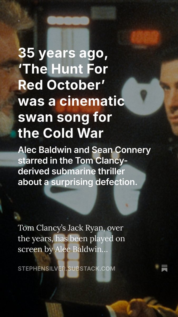Stephen Silver (@stephensilver) on Twitter photo I wrote about THE HUNT FOR RED OCTOBER stephensilver.substack.com/p/35-years-ago… @philafcc @OFCS <a href="/CriticsChoice/">Critics Choice Awards</a> I wrote about THE HUNT FOR RED OCTOBER stephensilver.substack.com/p/35-years-ago… @philafcc @OFCS <a href="/CriticsChoice/">Critics Choice Awards</a>