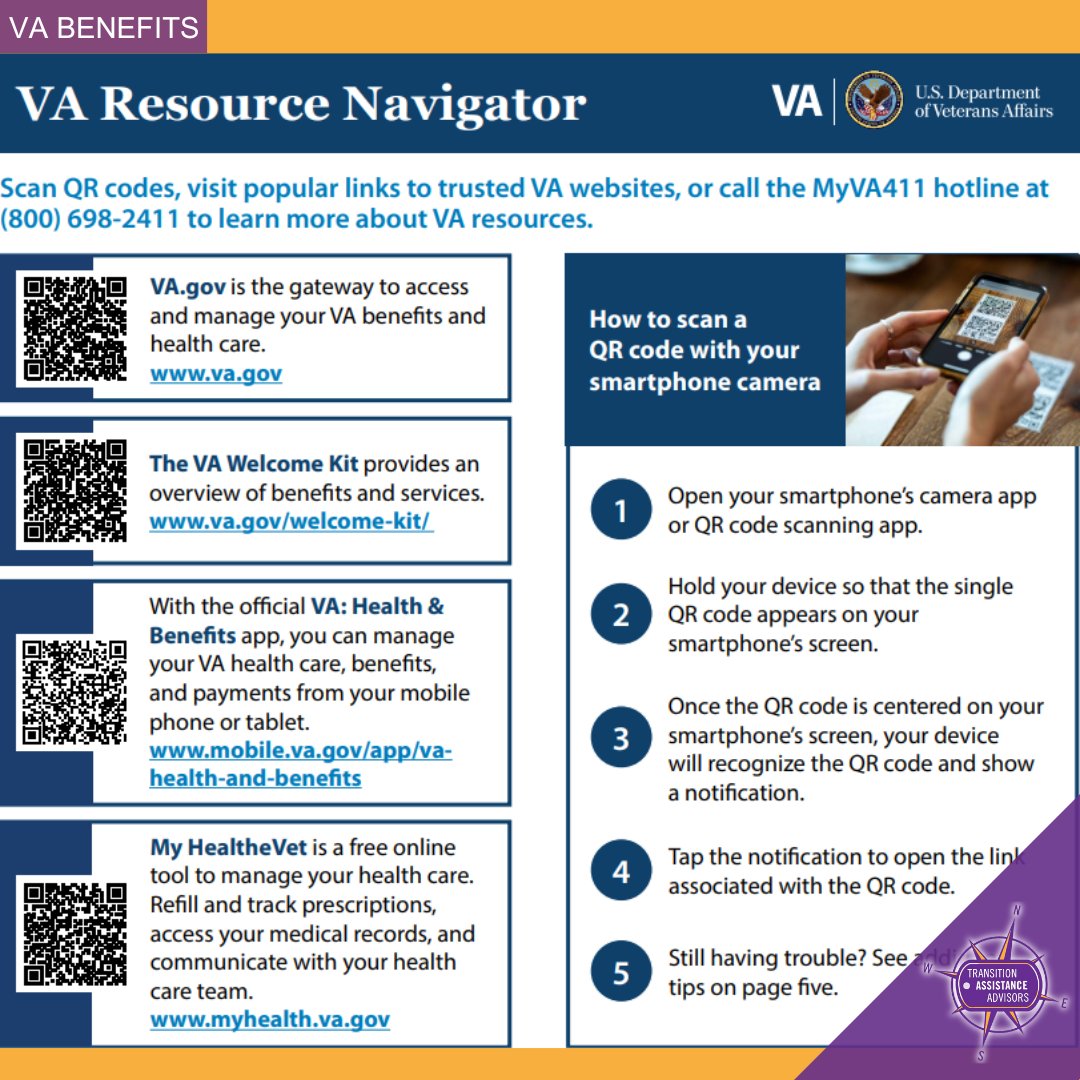 RCTAASupport's tweet image. Having trouble finding your #VA benefits? Use the VA Resource Navigator -- it guides you to services and benefits through links, phone numbers, and QR codes! Go here for more: bit.ly/4gCyvXK.

For additional VA help, speak to your local #RCTAA at rctaapsa.com/intake.