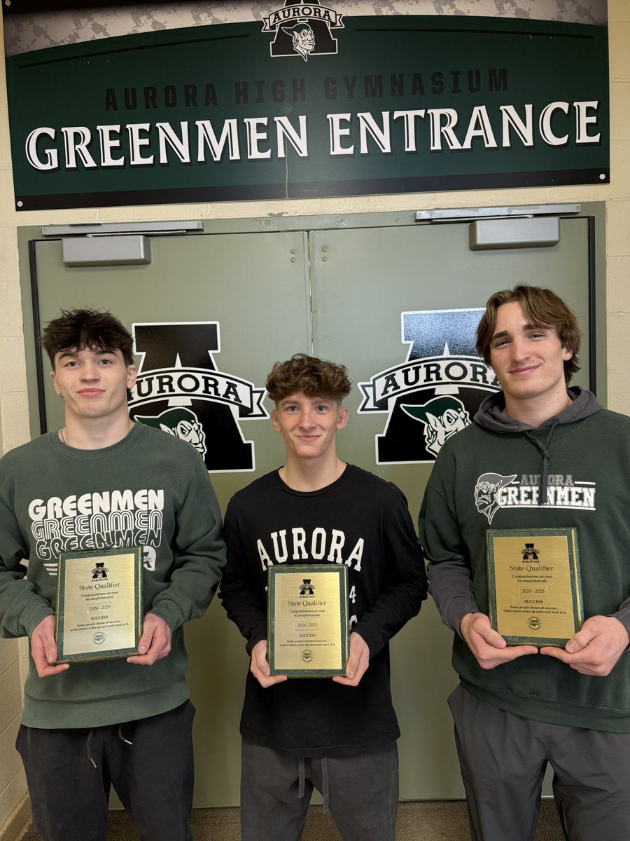 Mike Hayes (@ahs_mh) on Twitter photo Congrats and Good Luck to Drake Brasiel, Johnny Green and Cole Walton as they head to Columbus to represent <a href="/GreenmenNation/">AHS Student Section</a> and <a href="/AuroraWrestling/">Greenmen Wrestling</a> at State!
#UnitedGreenmen <a href="/Greenmensteward/">Michael Roberto</a> <a href="/DrPMilcetich/">Paul Milcetich</a> <a href="/AHS_SeanBaker/">AHS_SeanBaker</a> <a href="/torresv4msu/">Victor Torres</a> <a href="/GreenmenGO/">AHS Guidance</a> <a href="/auroraathletics/">Aurora Athletics</a> <a href="/HarmonHighPTO/">Harmon/High PTO</a> Congrats and Good Luck to Drake Brasiel, Johnny Green and Cole Walton as they head to Columbus to represent <a href="/GreenmenNation/">AHS Student Section</a> and <a href="/AuroraWrestling/">Greenmen Wrestling</a> at State!
#UnitedGreenmen <a href="/Greenmensteward/">Michael Roberto</a> <a href="/DrPMilcetich/">Paul Milcetich</a> <a href="/AHS_SeanBaker/">AHS_SeanBaker</a> <a href="/torresv4msu/">Victor Torres</a> <a href="/GreenmenGO/">AHS Guidance</a> <a href="/auroraathletics/">Aurora Athletics</a> <a href="/HarmonHighPTO/">Harmon/High PTO</a>