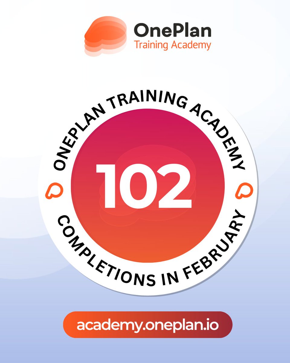 102 event planners completed the OnePlan Academy in February! 👏

If you’re looking to up-skill your event planning expertise, and learn from our event planning specialist, Mark Norman, through a range of detailed video tutorials - sign up for FREE here 👉 eu1.hubs.ly/H0hk7YJ0