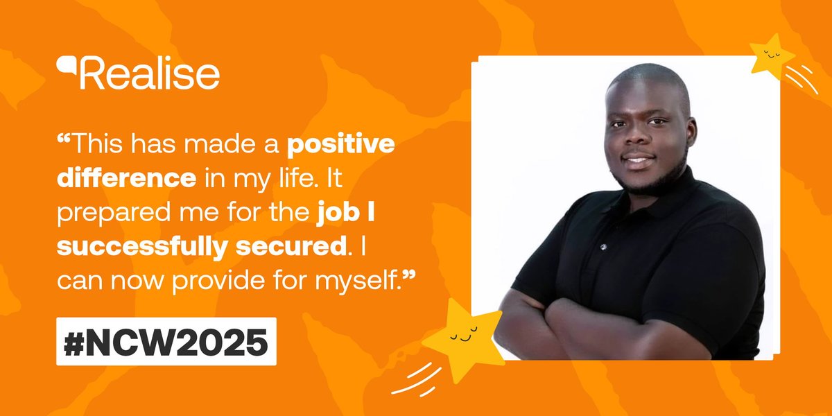 RealiseLE's tweet image. National Careers Week success story! 🌟

After moving to the UK, Jorono upskilled with Realise and went from charity work to securing a customer service role! 💼✨

Thinking of a change? Now’s the time! 

Read more: go.realise.training/3Xv25aZ
#NCW2025 #RealiseYourPotential