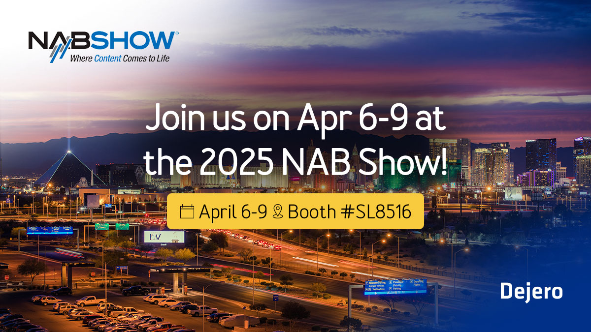 Only 1 month to go! Join us at booth SL8516 during #NABShow (April 6-9) for live demos of our EnGo 3 #connectivity solution at 11:30am, 2pm, &amp; 4pm PST. Partnering with <a href="/tividoo/">tividoo</a> and <a href="/Grabyo/">Grabyo</a>

Book time with us: hubs.ly/Q0352q830  #broadcast #mediaproduction