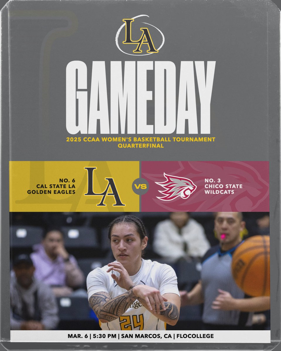 It begins tonight. 👊 

2025 CCAA Tournament Quarterfinal
🆚 Chico State
⏰ 5:30 PM PT
📍 The Sports Center | San Marcos
📺 @flocollege

#WeAreLA // #postCCAAson