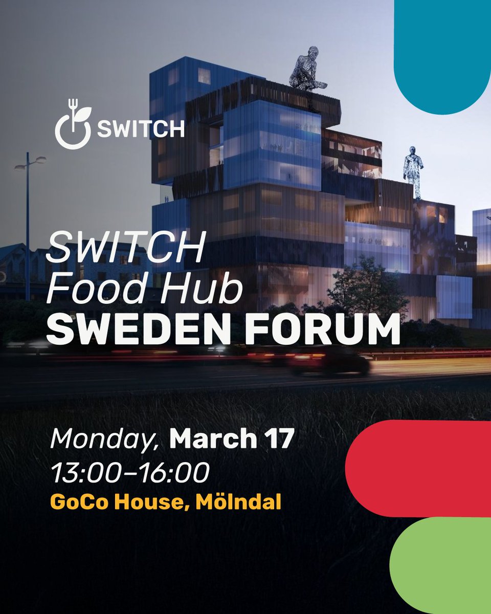 The SWITCH Marathon kicks off with the SWITCH Food Hub Sweden Forum on March 17th at GoCo House, Mölndal.
Experts will explore how weight-loss drugs like Ozempic and Wegovy impact food habits, the industry, and healthcare. 

Register: bit.ly/4i5x8Cb 
Sessions in English.