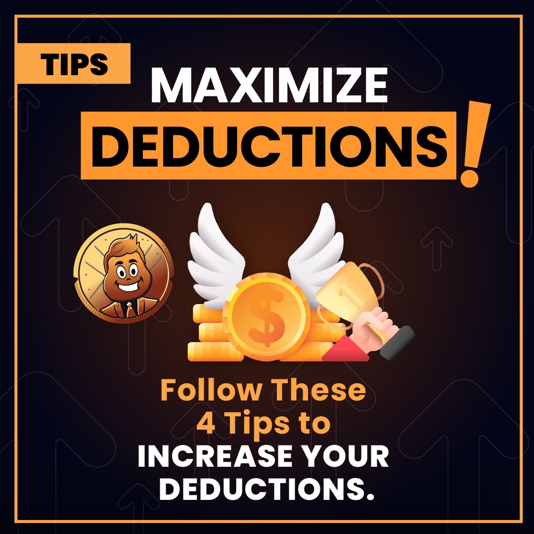 pennytaxllc's tweet image. Maximize your deductions and save big! 💸 Follow these 4 essential tips to increase your tax deductions and keep more money in your pocket. 💡 #TaxTips #BusinessSavings #MaximizeDeductions