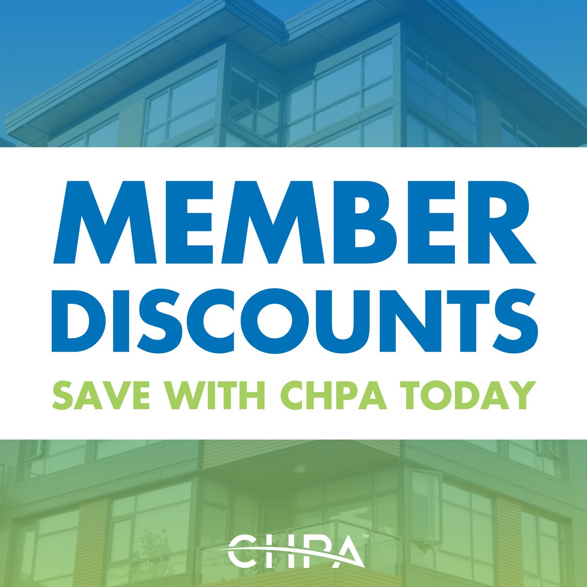 ✨ Enjoy exclusive discounts with CHPA!

As a CHPA member, you have exclusive access to discounts on products and services like rental cars, office supplies and electronics. Don't miss out, start saving today! 

Member Discounts: bit.ly/4i7fe1W