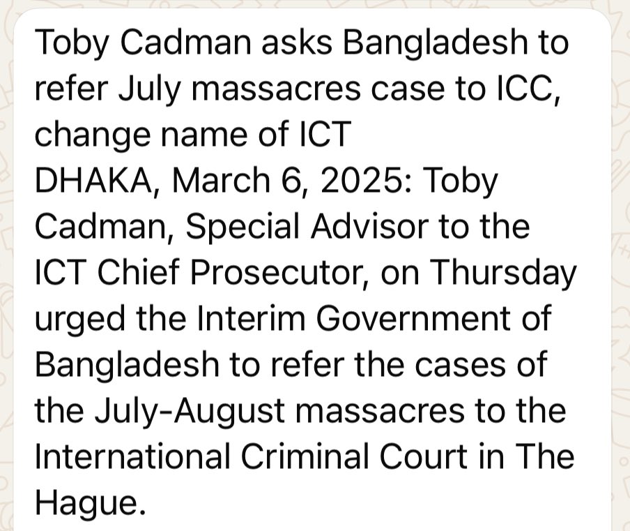 If followed through, this #Bangladesh government press release is very good news for those seeking accountability of those accused of the offence of Crimes against Humanity for the over 1000 protesters and others killed by the country’s security forces under direction of the