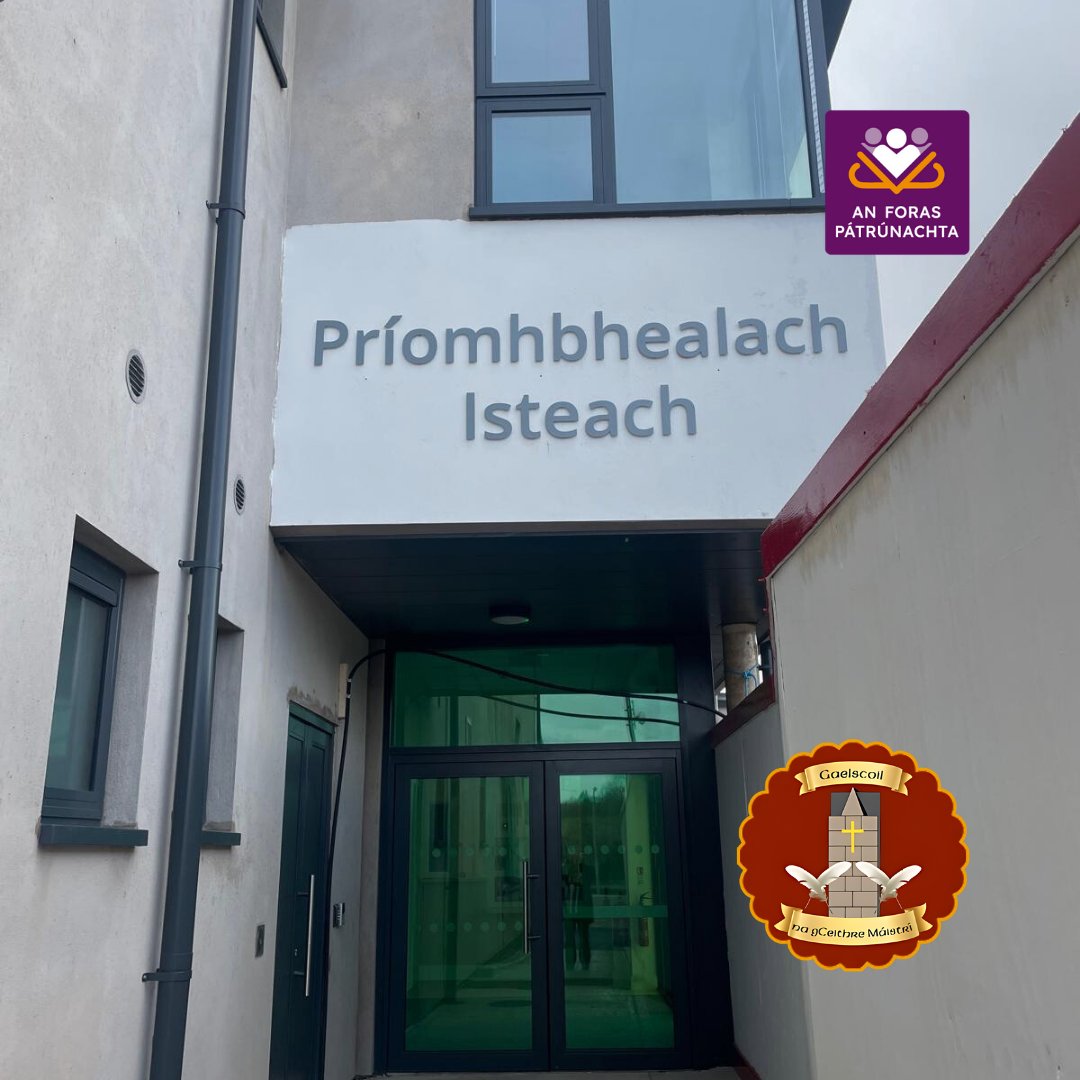 An Foras Pátrúnachta (@afpatrunachta) on Twitter photo 🥳🏫FOIRGNEAMH NUA🏫🥳
Comhghairdeas ó chroí le Gaelscoil na gCeithre Máistrí agus na daltaí is baill foirne a bhog isteach ina bhfoirgneamh nua an tseachtain seo caite! Ag guí gach rath oraibh sa todhchaí 🙏
<a href="/Gaeloid/">Gaeloideachas</a> <a href="/DonegalDaily/">Donegal Daily</a> <a href="/highlandradio/">Highland Radio</a> 🥳🏫FOIRGNEAMH NUA🏫🥳
Comhghairdeas ó chroí le Gaelscoil na gCeithre Máistrí agus na daltaí is baill foirne a bhog isteach ina bhfoirgneamh nua an tseachtain seo caite! Ag guí gach rath oraibh sa todhchaí 🙏
<a href="/Gaeloid/">Gaeloideachas</a> <a href="/DonegalDaily/">Donegal Daily</a> <a href="/highlandradio/">Highland Radio</a>