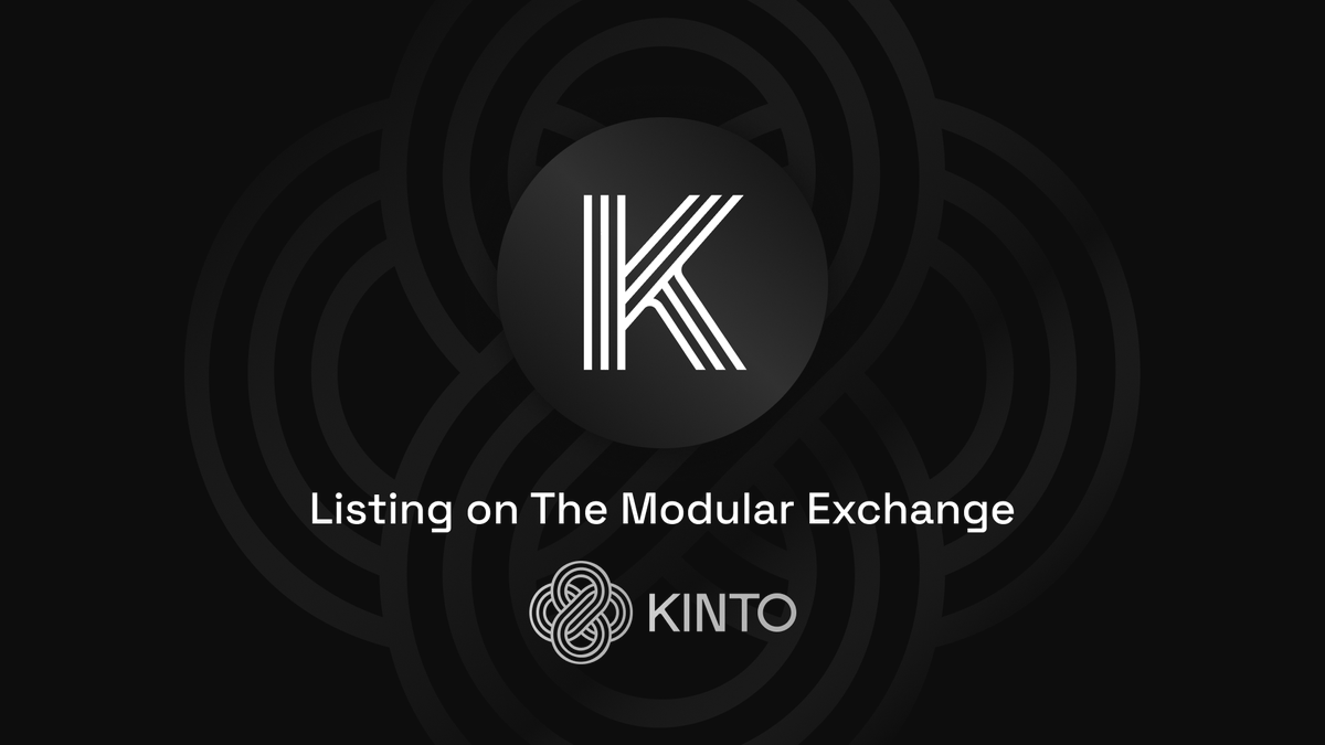 KintoXYZ's tweet image. You guessed it…
$K is launching first on KINTO ⛩️
The Modular Exchange is the first exchange to be confirmed —because we don’t just talk about leaving CEXs behind, we offer a way out.
✅ Non-custodial
✅ Feature parity with CEXs
Trading begins later this month.
No…