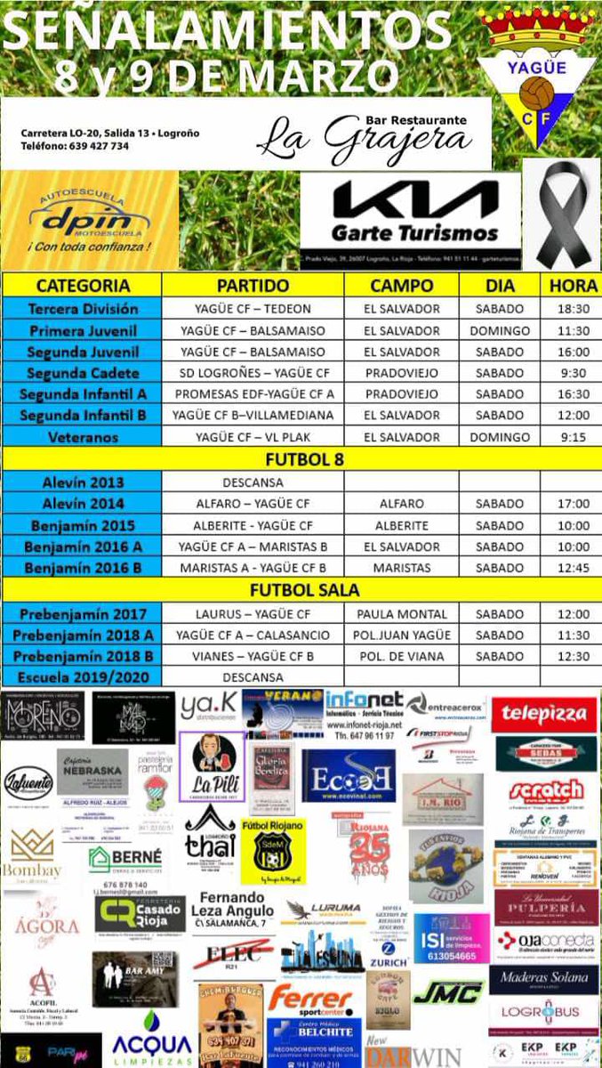 🚨HORARIOS🚨
💛💛VAMOS YAGÜE💛💛