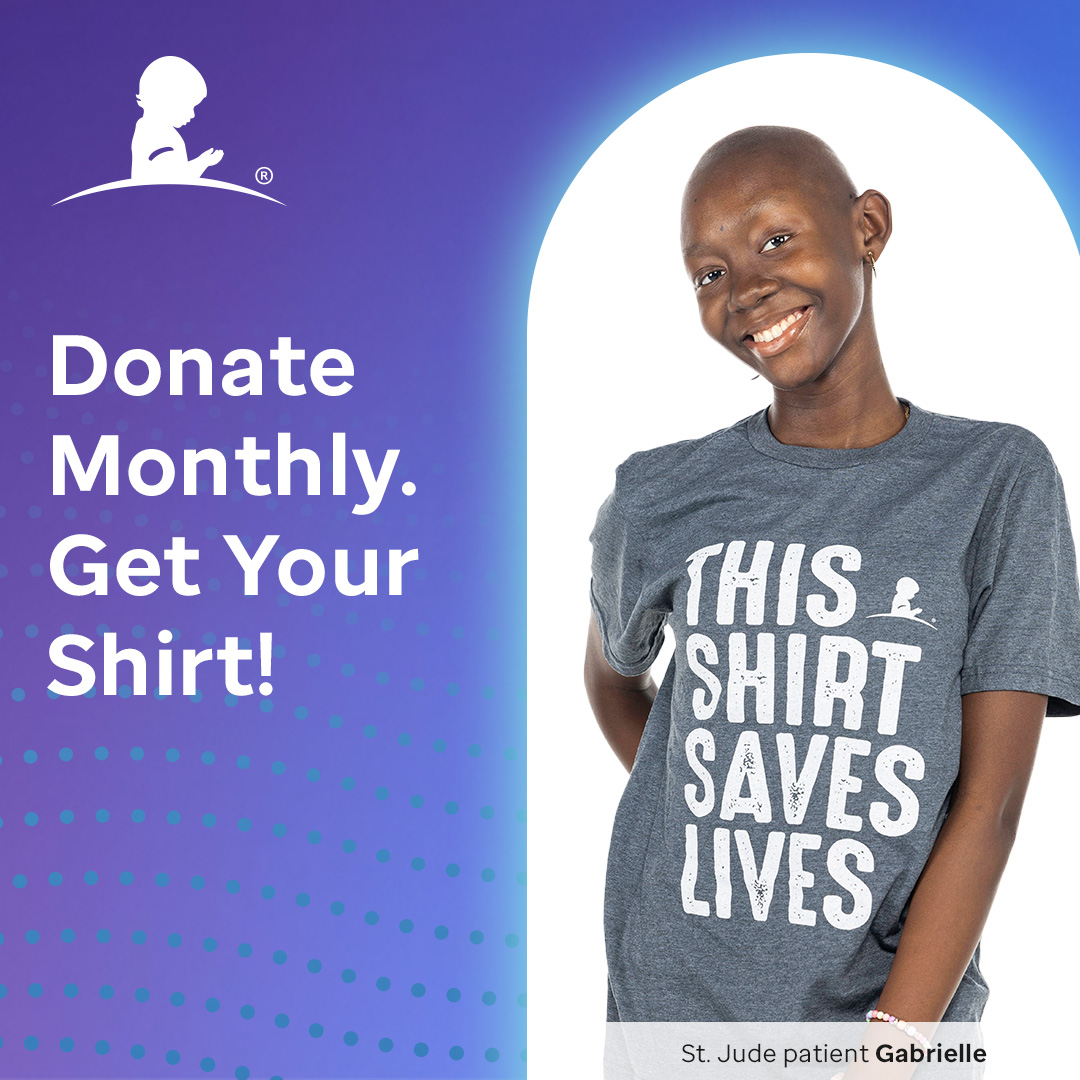 Together with St. Jude, The Buzz won’t stop fighting until no child dies from cancer. The only way to get the new #ThisShirtSavesLives shirt is by becoming a monthly donor now! Click the link in our bio to join the cause 📲