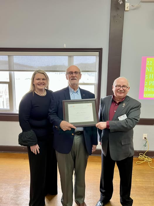 Valued Rotarian John Harnett was presented with a certificate for 50 years of service with Rotary Club of St. John’s Northwest this week. Congratulations John, thank you for everything that you do for the club and your community.  You are the epitome of Service Above Self.