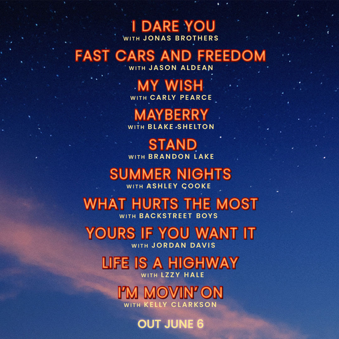 Rascal Flatts (@rascalflatts) on Twitter photo New album, Life Is A Highway: Refueled Duets, coming your way June 6! Featuring reimagined versions of our hits with <a href="/jonasbrothers/">Jonas Brothers</a>, <a href="/Jason_Aldean/">Jason Aldean</a>, <a href="/carlypearce/">Carly Pearce</a>, <a href="/blakeshelton/">Blake Shelton</a>, <a href="/brandonlake/">Brandon Lake</a>, <a href="/theashleycooke/">Ashley Cooke</a>, <a href="/backstreetboys/">Backstreet Boys</a>, <a href="/JordanCWDavis/">Jordan Davis Music</a>, <a href="/LZZYHALE/">Lzzy Hale</a>, and <a href="/kellyclarkson/">Kelly Clarkson</a>! New album, Life Is A Highway: Refueled Duets, coming your way June 6! Featuring reimagined versions of our hits with <a href="/jonasbrothers/">Jonas Brothers</a>, <a href="/Jason_Aldean/">Jason Aldean</a>, <a href="/carlypearce/">Carly Pearce</a>, <a href="/blakeshelton/">Blake Shelton</a>, <a href="/brandonlake/">Brandon Lake</a>, <a href="/theashleycooke/">Ashley Cooke</a>, <a href="/backstreetboys/">Backstreet Boys</a>, <a href="/JordanCWDavis/">Jordan Davis Music</a>, <a href="/LZZYHALE/">Lzzy Hale</a>, and <a href="/kellyclarkson/">Kelly Clarkson</a>!