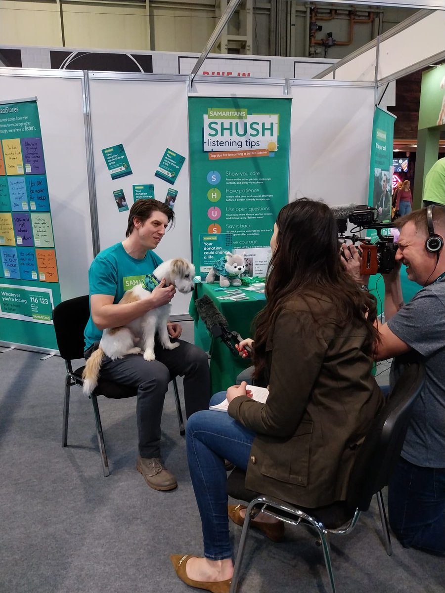 Wolves Samaritans (@wolvessams) on Twitter photo A big #thankyou to <a href="/bbcmtd/">BBC Midlands</a> and @beccywoodTV for coming to say hello 👋 special mention to Shannon with Baxter the dog who was a natural 🎥 💚 tune in tonight to learn more and see Baxter and our volunteers in action 🐶🐕 #SamaritansAtCrufts #MentalHealthMatters #weareheretolisten A big #thankyou to <a href="/bbcmtd/">BBC Midlands</a> and @beccywoodTV for coming to say hello 👋 special mention to Shannon with Baxter the dog who was a natural 🎥 💚 tune in tonight to learn more and see Baxter and our volunteers in action 🐶🐕 #SamaritansAtCrufts #MentalHealthMatters #weareheretolisten