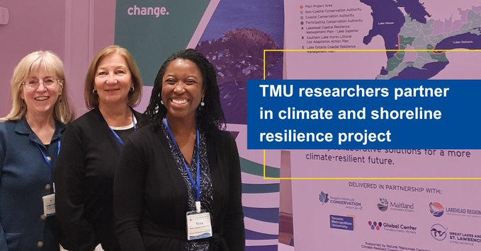 Carolyn Johns and other TMU researchers are leading research on policy, governance, and resilience strategies to support Ontario’s coastal communities in the Climate-Resilient Coastal Communities program.  Learn more: torontomu.ca/arts/news-even…