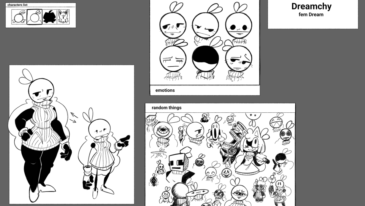 MrDreamCatch_er's tweet image. If anyone is interested, here are references of two of my characters. Hee hee
