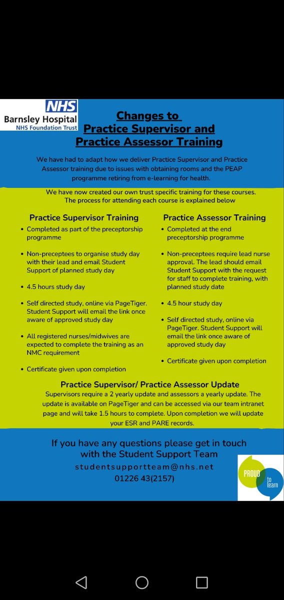 Information for staff following recent changes to the training we offer within Student Support 👇👇