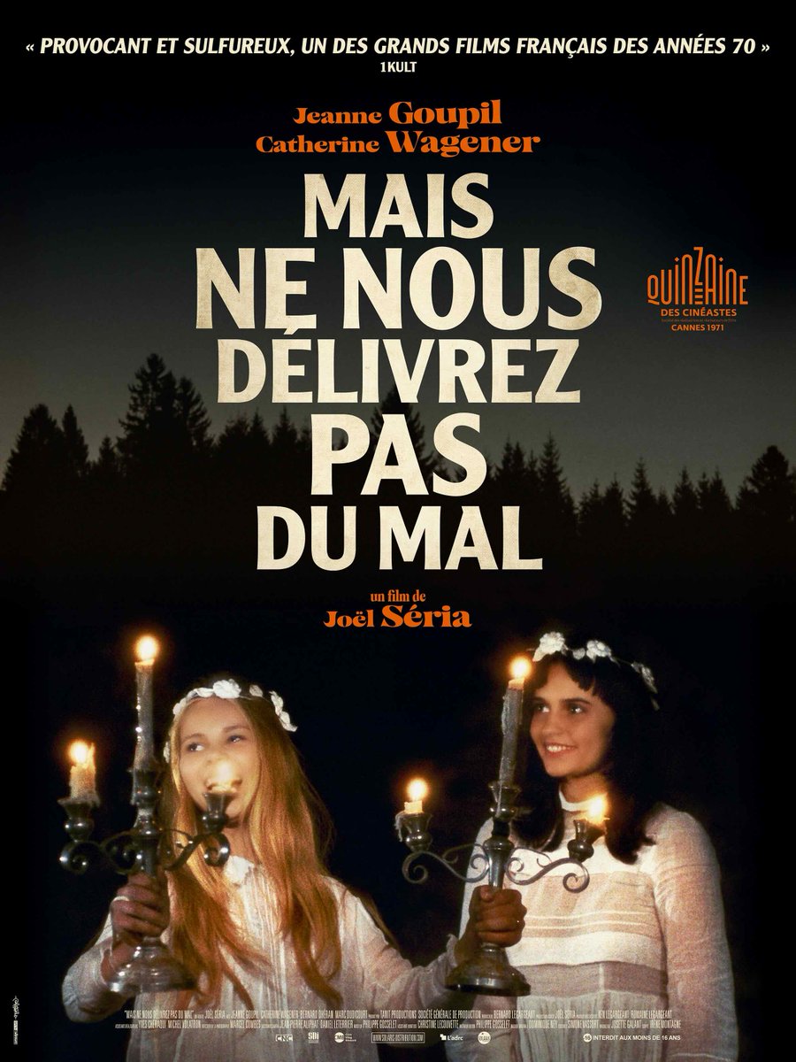 SolarisDistrib's tweet image. Nous avons le plaisir de vous dévoiler la nouvelle affiche du film MAIS NE NOUS DÉLIVREZ PAS DU MAL, le premier long métrage audacieux de Joël Séria sorti en 1971, à redécouvrir en salles le 26 mars en version restaurée 4K !