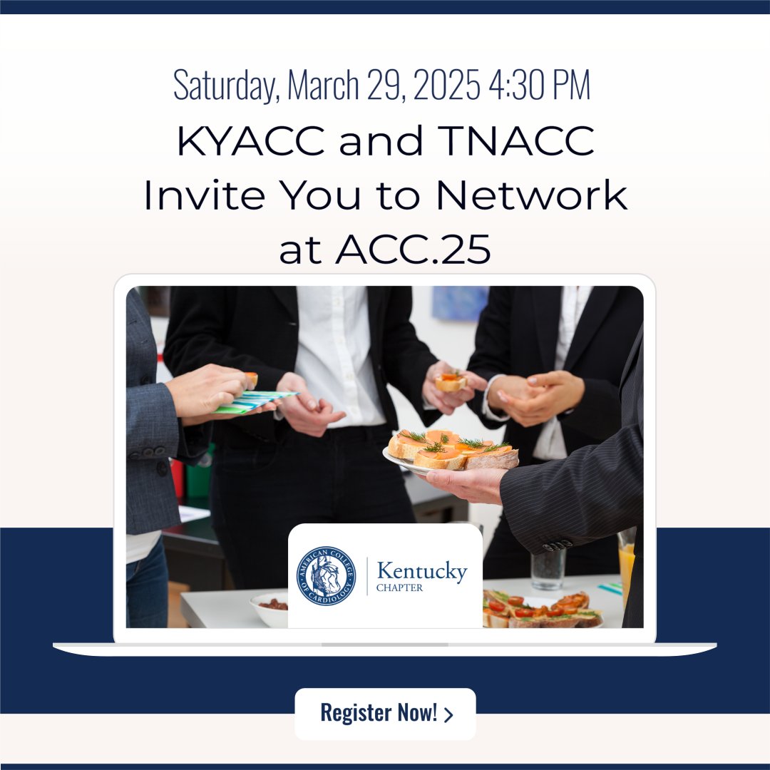 KYACC and TNACC cordially invite you to a special networking reception to be held Saturday, March 29, 2025, from 4:30 p.m. – 6:00 p.m. Central/Local time at the Marriott Marquis Chicago Hotel, in conjunction with the ACC.25 Scientific Meeting.

cognitoforms.com/AgentisManagem…