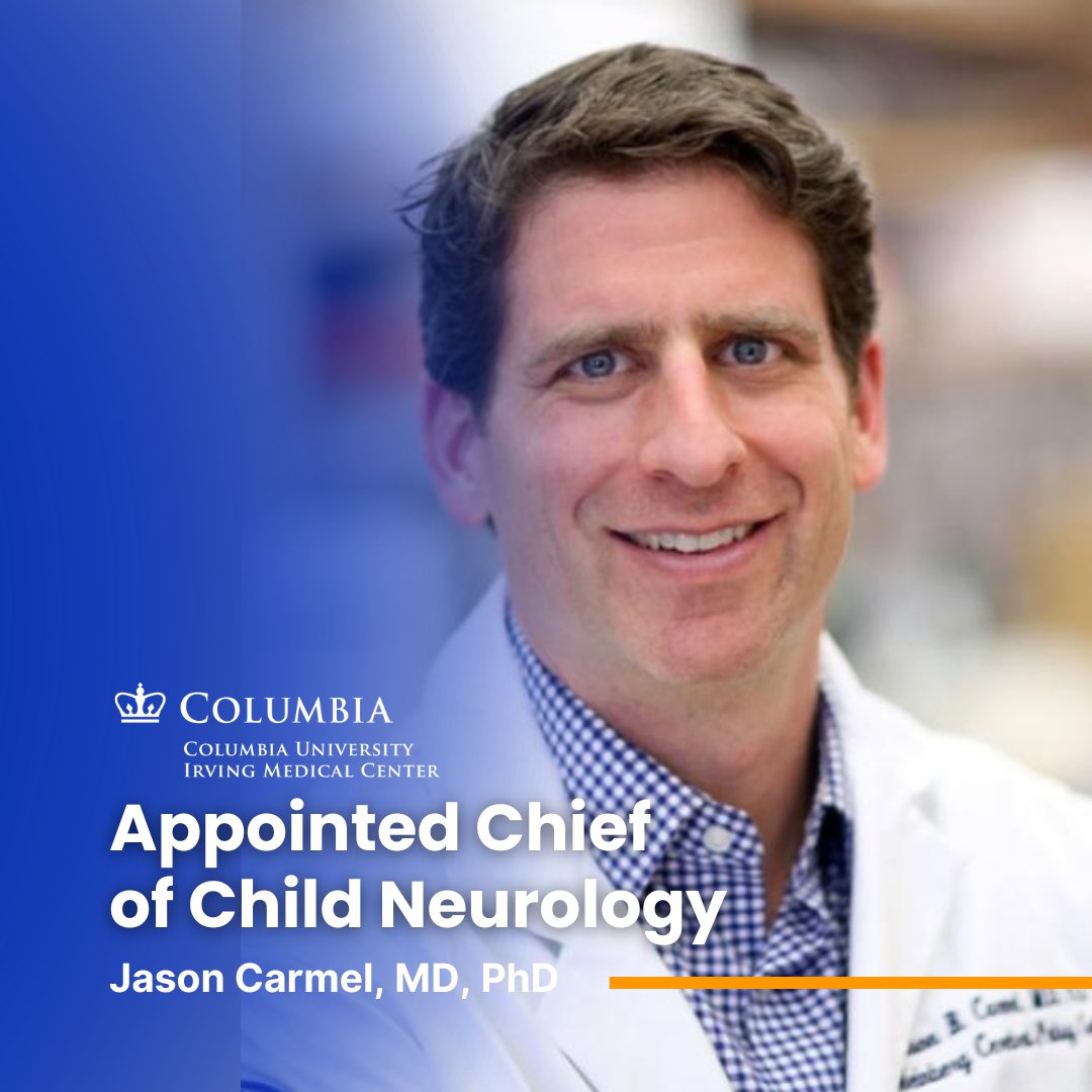 Weinberg Family Cerebral Palsy Center (@weinbergcp) on Twitter photo We are delighted to share that Dr. Jason Carmel has been appointed Chief of the Division of Child Neurology at <a href="/ColumbiaMed/">Columbia Medicine</a> <a href="/nyphospital/">NewYork-Presbyterian</a>
He remains as Executive Director of <a href="/WeinbergCP/">Weinberg Family Cerebral Palsy Center</a> and Principal Investigator of the Movement Recovery Lab.
Read more:
neurology.columbia.edu/news/dr-jason-… We are delighted to share that Dr. Jason Carmel has been appointed Chief of the Division of Child Neurology at <a href="/ColumbiaMed/">Columbia Medicine</a> <a href="/nyphospital/">NewYork-Presbyterian</a>
He remains as Executive Director of <a href="/WeinbergCP/">Weinberg Family Cerebral Palsy Center</a> and Principal Investigator of the Movement Recovery Lab.
Read more:
neurology.columbia.edu/news/dr-jason-…