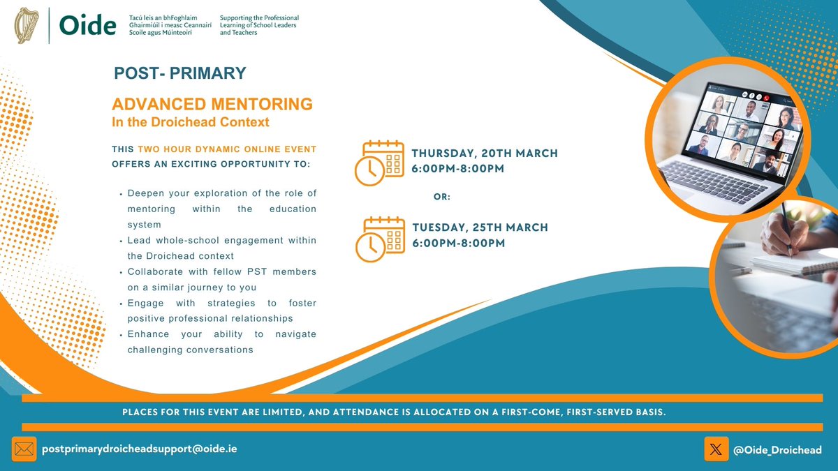 Attention Post-primary PST Members! Join our 2-hour online Advanced Mentoring Event to enhance your leadership abilities and master the art of navigating challenging conversations with confidence. Limited spots – register now!
forms.office.com/e/pQYVnnvSH8